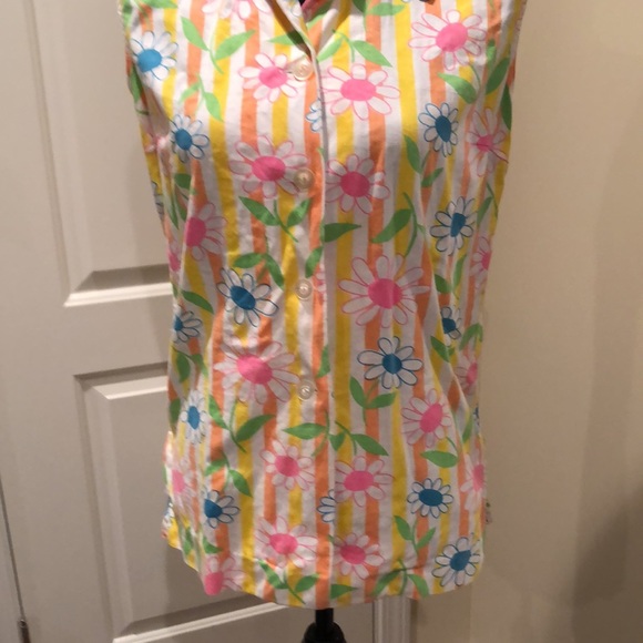 Vintage Sleeveless Button Down Top - Picture 3 of 4